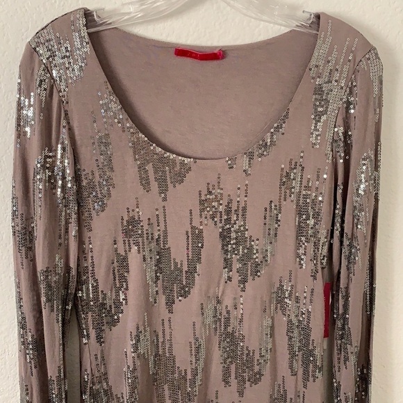 Velvet by Graham&Spencer Long Sleeve Sequin Dress - Picture 3 of 9
